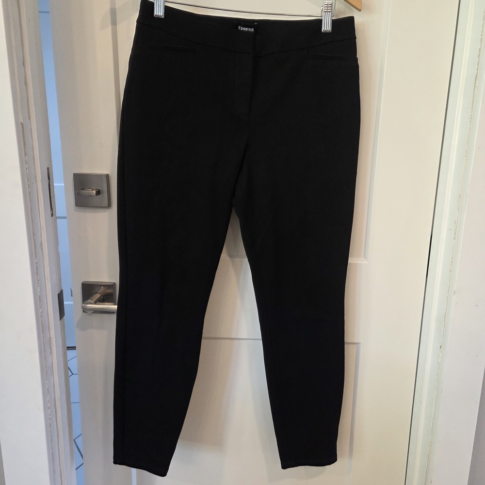 Express Black Legging Performance Stretch Mid Rise Skinny Pants Capsule Staple M